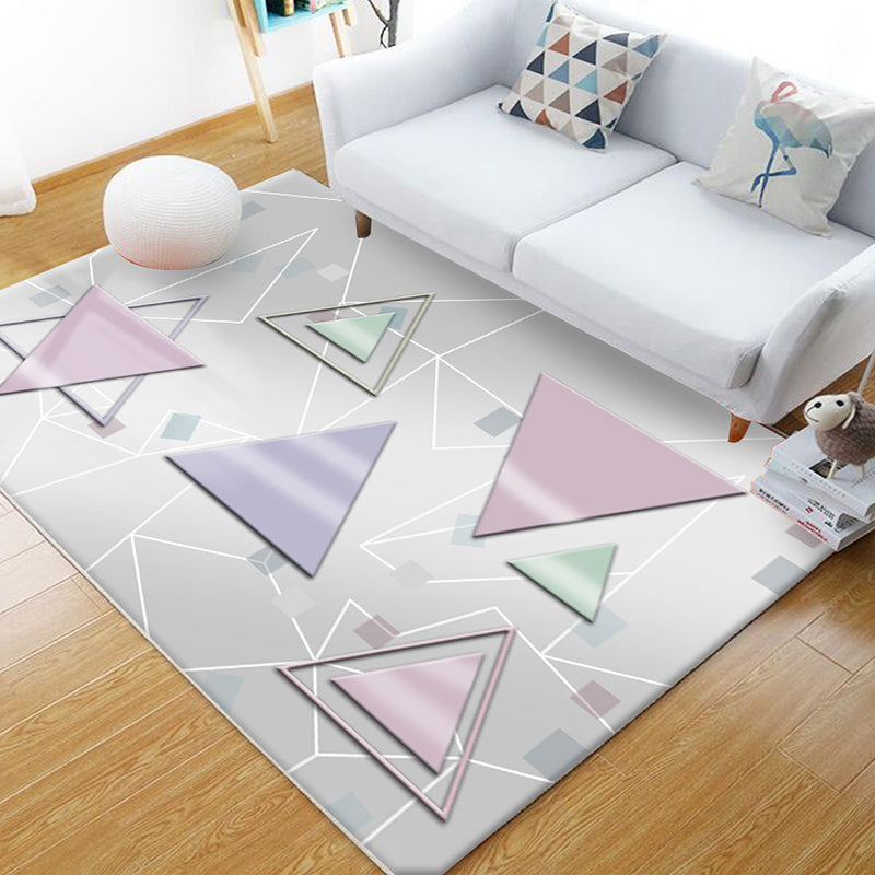 Fancy Area Area Tapis motif géométrique Modèle Polyester Area Tapis de support sans glissement pour décoration intérieure