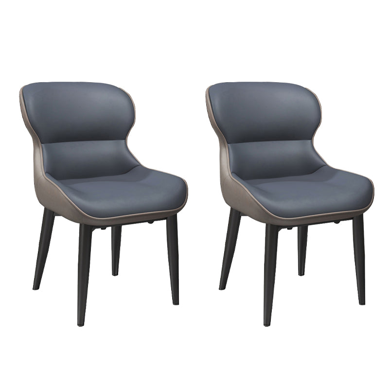 Chaises de salle à manger de style contemporain Fauteuils à oreilles avec pieds en métal