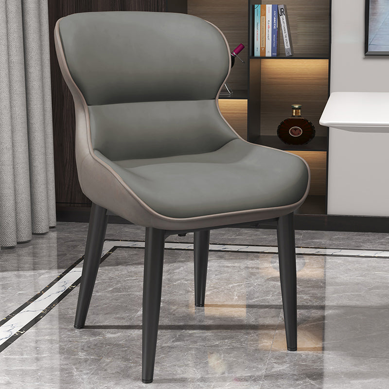 Chaises de salle à manger de style contemporain Fauteuils à oreilles avec pieds en métal