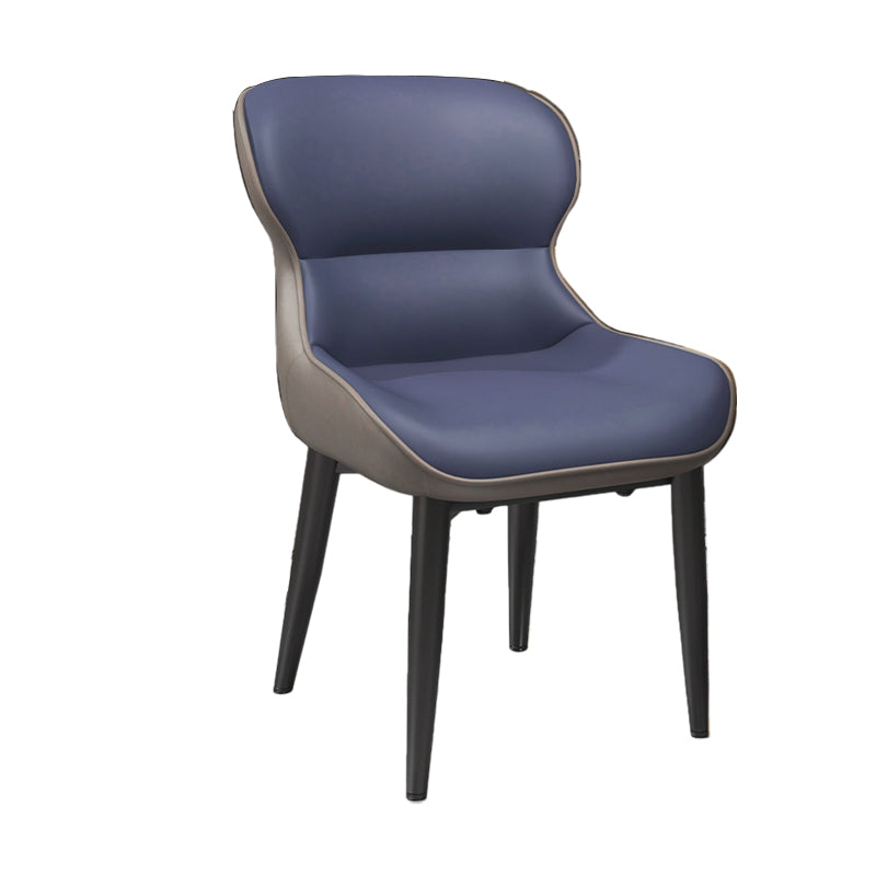 Chaises de salle à manger de style contemporain Fauteuils à oreilles avec pieds en métal