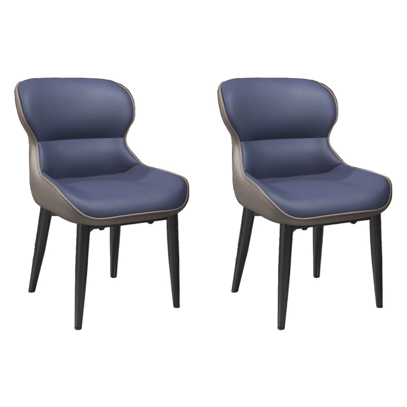 Chaises de salle à manger de style contemporain Fauteuils à oreilles avec pieds en métal
