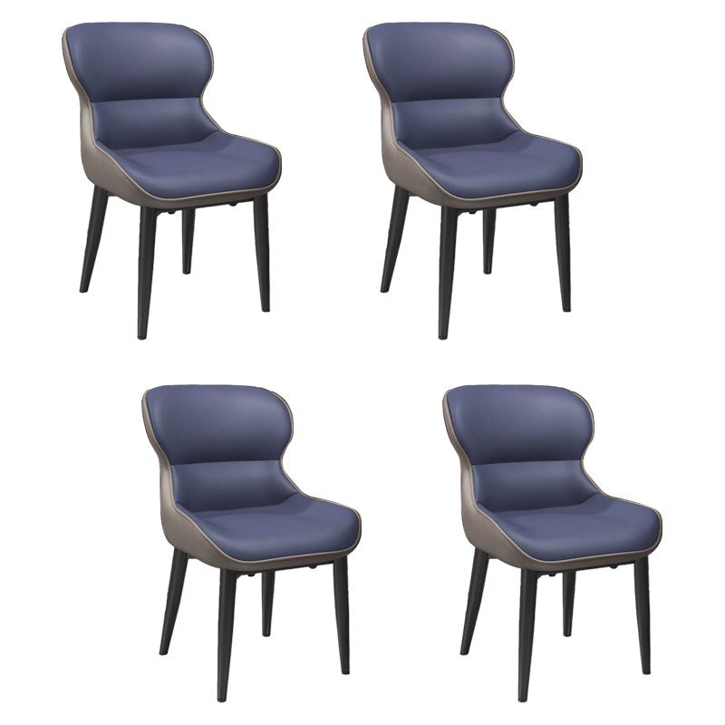 Chaises de salle à manger de style contemporain Fauteuils à oreilles avec pieds en métal