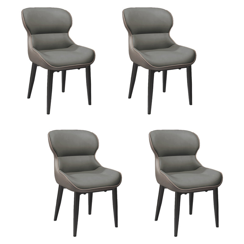 Chaises de salle à manger de style contemporain Fauteuils à oreilles avec pieds en métal
