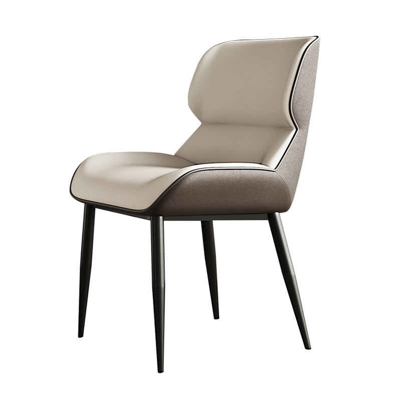 Chaises de salle à manger en cuir de style scandinave, chaises d'appoint à bras à oreilles pour usage domestique