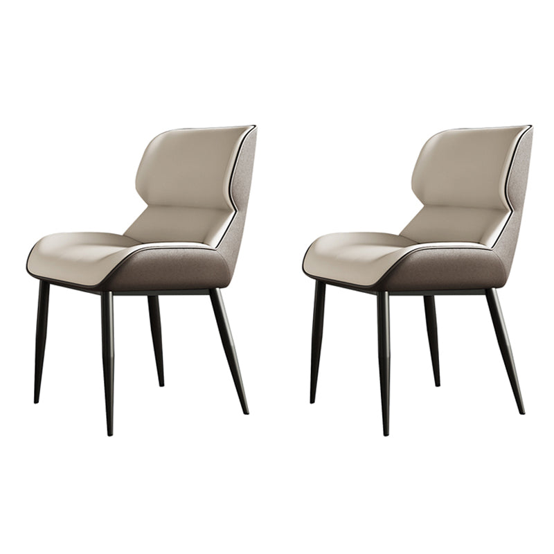 Chaises de salle à manger en cuir de style scandinave, chaises d'appoint à bras à oreilles pour usage domestique