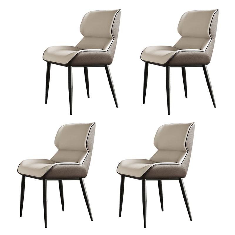 Chaises de salle à manger en cuir de style scandinave, chaises d'appoint à bras à oreilles pour usage domestique