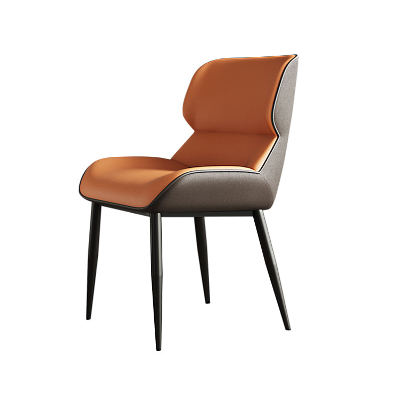 Chaises de salle à manger en cuir de style scandinave, chaises d'appoint à bras à oreilles pour usage domestique