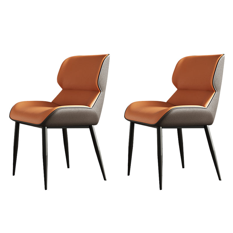 Chaises de salle à manger en cuir de style scandinave, chaises d'appoint à bras à oreilles pour usage domestique