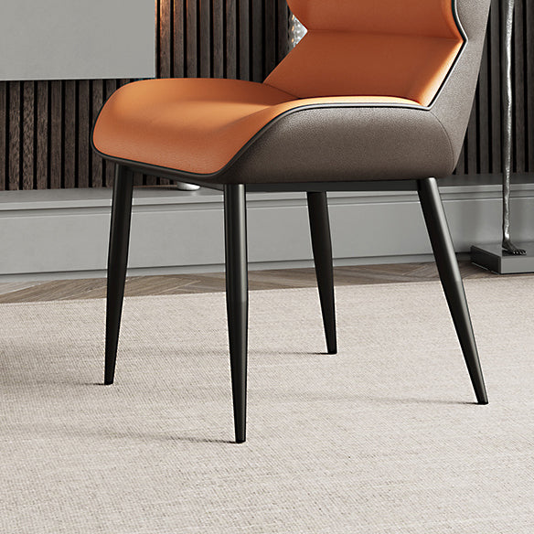 Chaises de salle à manger en cuir de style scandinave, chaises d'appoint à bras à oreilles pour usage domestique