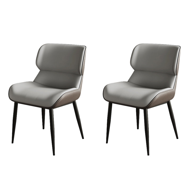 Chaises de salle à manger en cuir de style scandinave, chaises d'appoint à bras à oreilles pour usage domestique