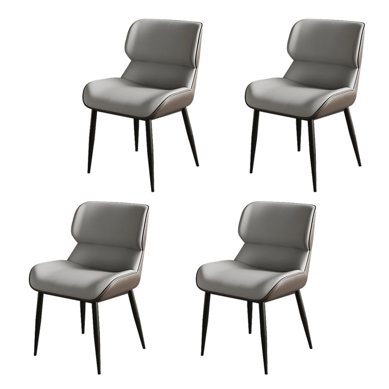 Chaises de salle à manger en cuir de style scandinave, chaises d'appoint à bras à oreilles pour usage domestique