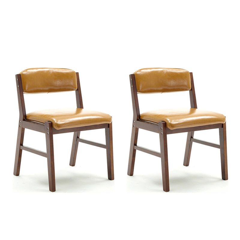 Chaises de salle à manger sans bras de style campagnard, chaises latérales de salle à manger tapissées à dos ouvert