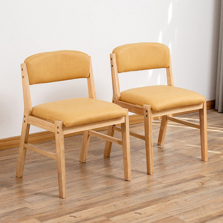 Chaises de salle à manger sans bras de style campagnard, chaises latérales de salle à manger tapissées à dos ouvert