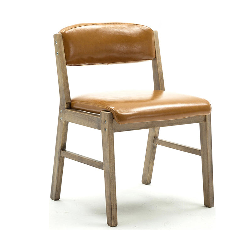 Chaises de salle à manger sans bras de style campagnard, chaises latérales de salle à manger tapissées à dos ouvert