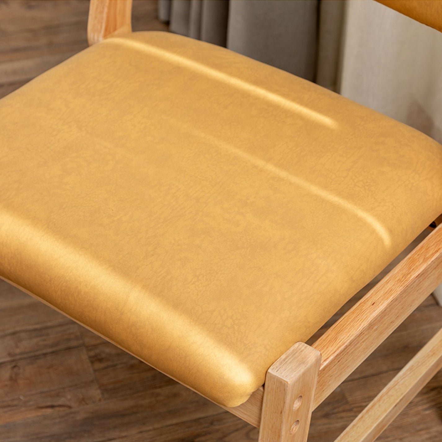 Chaises de salle à manger sans bras de style campagnard, chaises latérales de salle à manger tapissées à dos ouvert