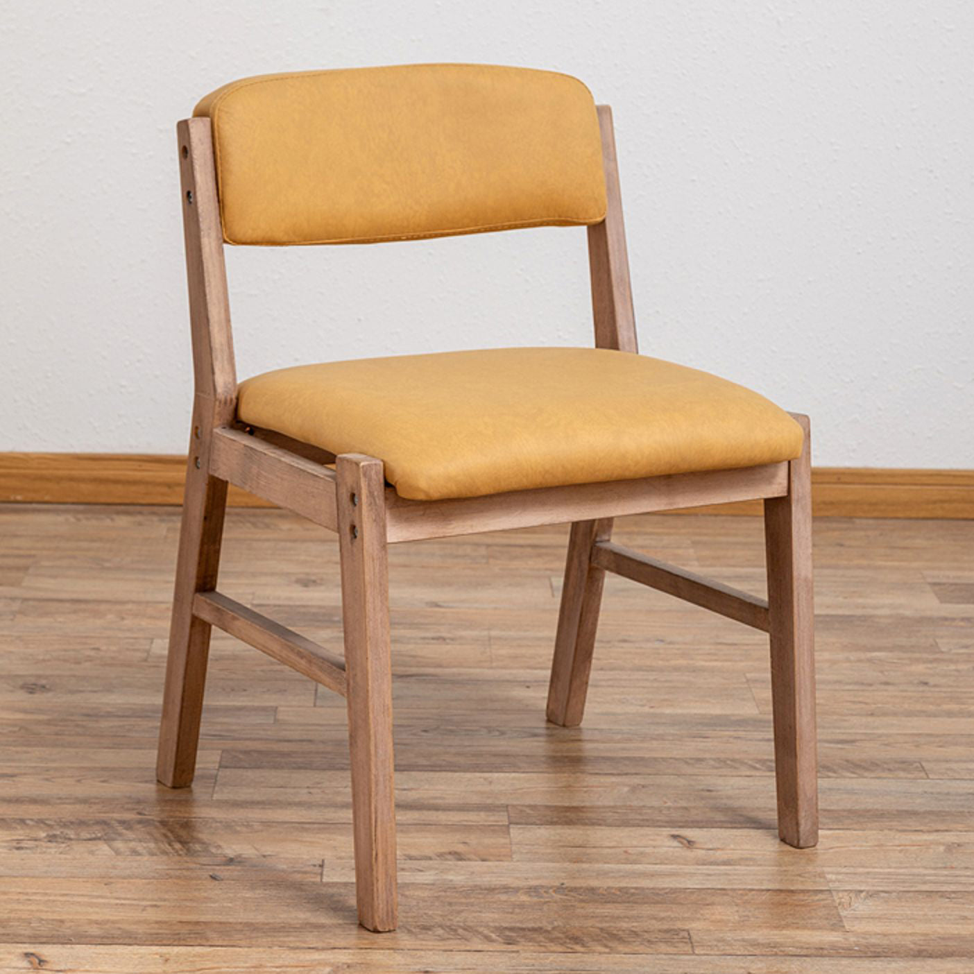 Chaises de salle à manger sans bras de style campagnard, chaises latérales de salle à manger tapissées à dos ouvert