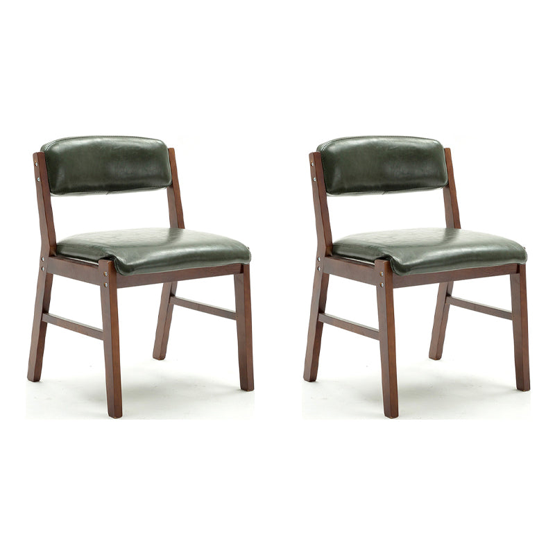 Chaises de salle à manger sans bras de style campagnard, chaises latérales de salle à manger tapissées à dos ouvert