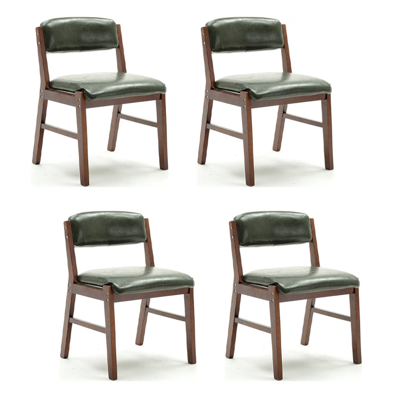 Chaises de salle à manger sans bras de style campagnard, chaises latérales de salle à manger tapissées à dos ouvert