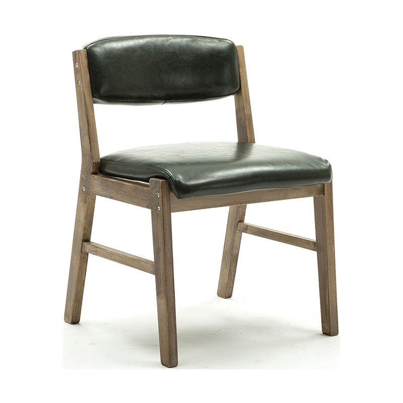 Chaises de salle à manger sans bras de style campagnard, chaises latérales de salle à manger tapissées à dos ouvert