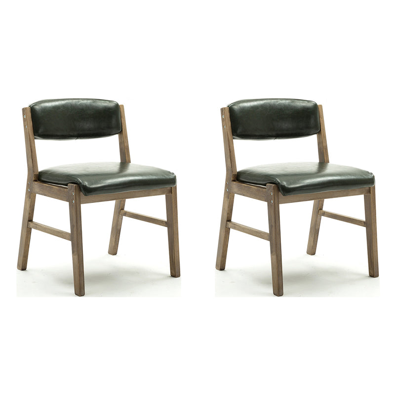 Chaises de salle à manger sans bras de style campagnard, chaises latérales de salle à manger tapissées à dos ouvert