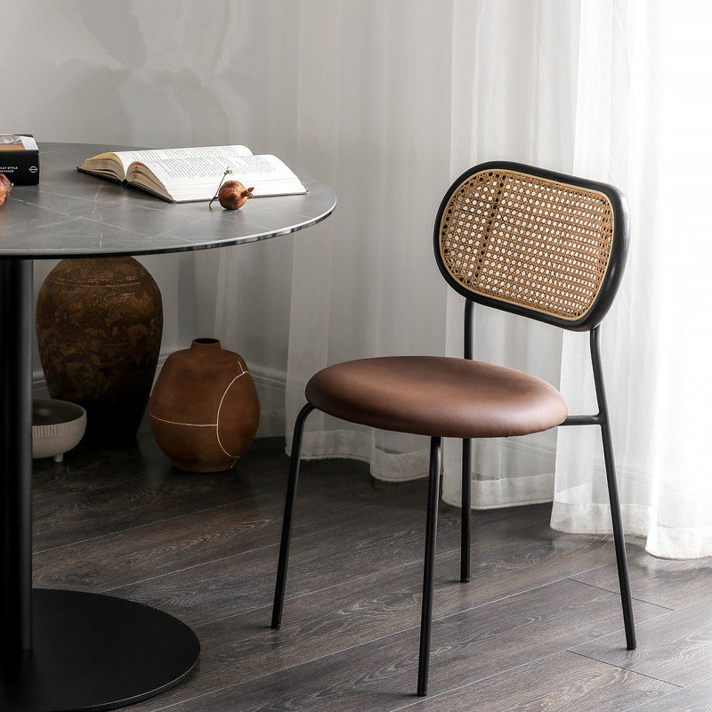 Hedendaagse stijl metalen stoelen Zet open achterkant eetkamer keukenstoel