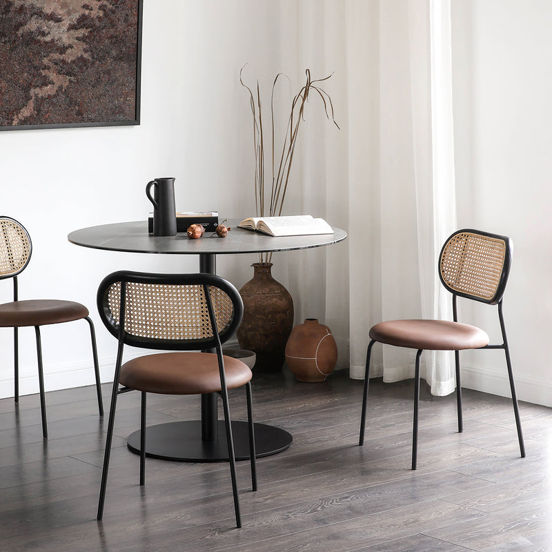 Hedendaagse stijl metalen stoelen Zet open achterkant eetkamer keukenstoel