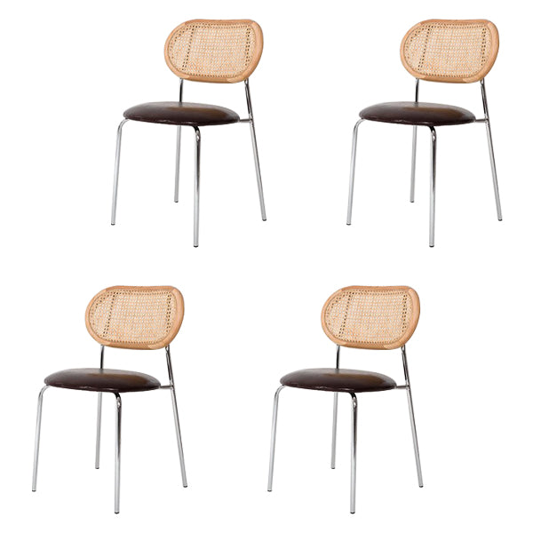 Hedendaagse stijl metalen stoelen Zet open achterkant eetkamer keukenstoel