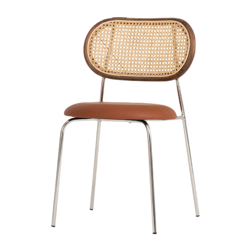 Hedendaagse stijl metalen stoelen Zet open achterkant eetkamer keukenstoel