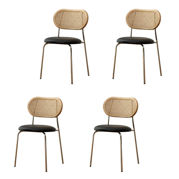 Hedendaagse stijl metalen stoelen Zet open achterkant eetkamer keukenstoel