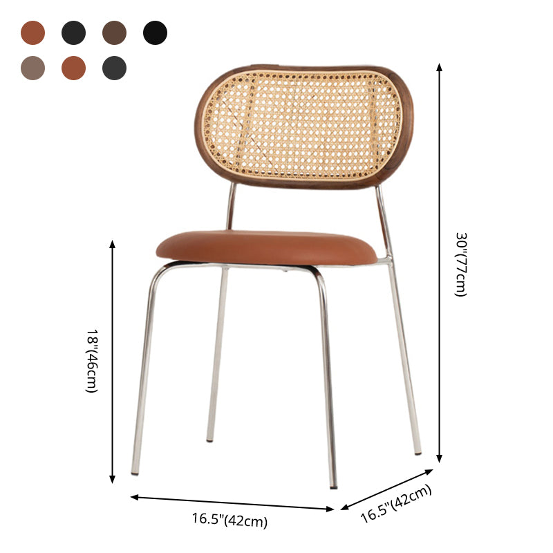 Hedendaagse stijl metalen stoelen Zet open achterkant eetkamer keukenstoel
