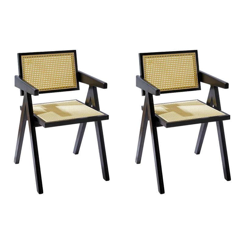 Sillas de comedor de madera de estilo moderno, respaldo abierto, sillas laterales para cocina
