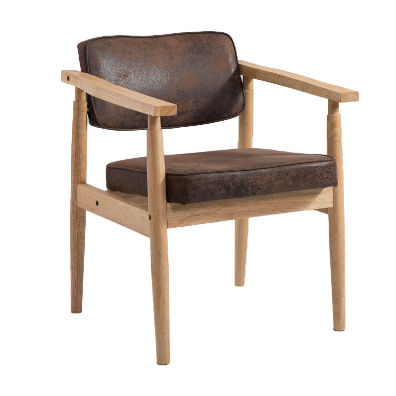 Accueil Fauteuil contemporain Fauteuil de salle à manger simple en bois rembourré à dossier ouvert