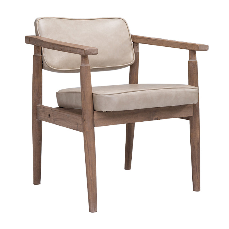 Accueil Fauteuil contemporain Fauteuil de salle à manger simple en bois rembourré à dossier ouvert