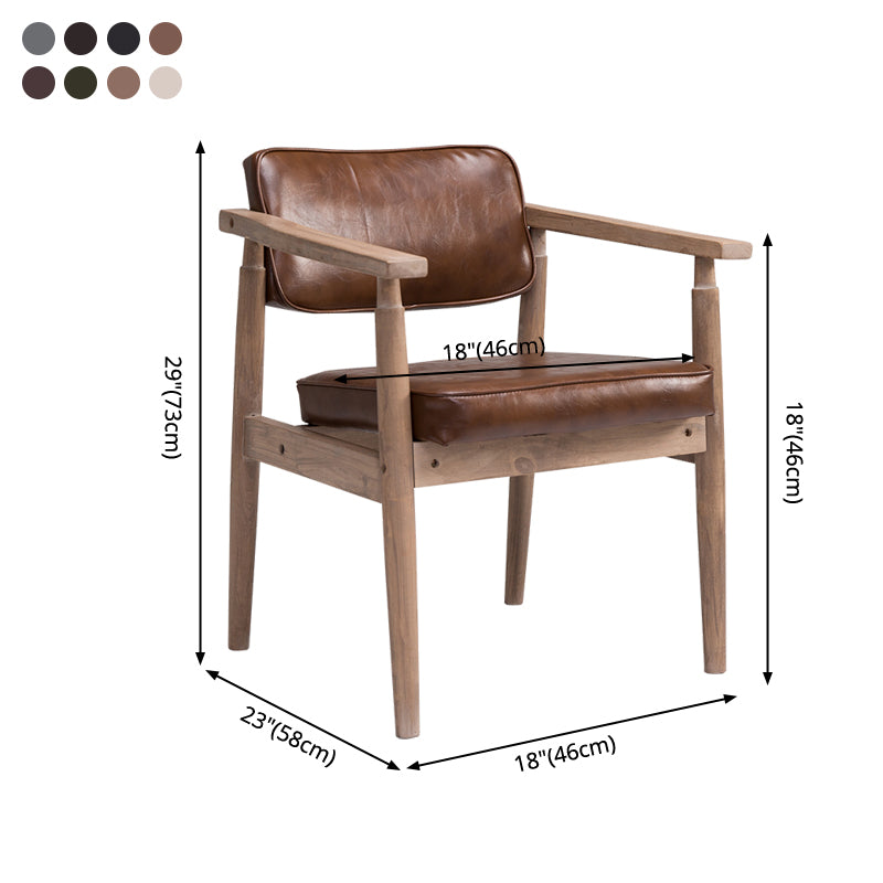 Accueil Fauteuil contemporain Fauteuil de salle à manger simple en bois rembourré à dossier ouvert
