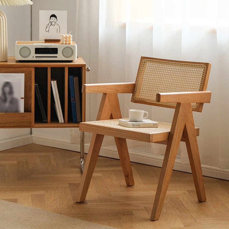 Les chaises en bois d'hévéa massif de style moderne ouvrent la chaise de salle à manger de cuisine latérale arrière