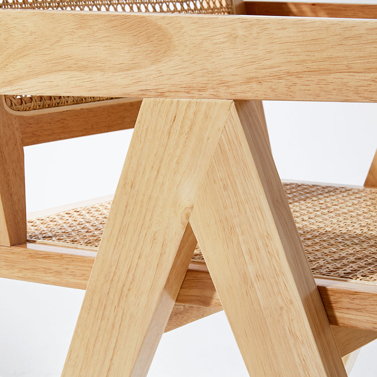 Les chaises en bois d'hévéa massif de style moderne ouvrent la chaise de salle à manger de cuisine latérale arrière