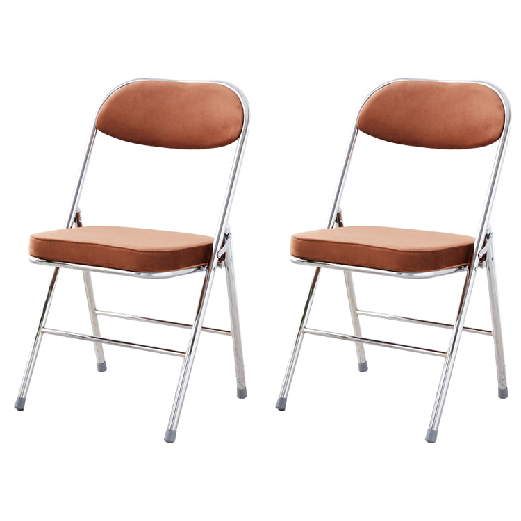 Chaise d'intérieur et d'extérieur moderne, chaises d'appoint de salle à manger à dossier ouvert sans accoudoirs en métal