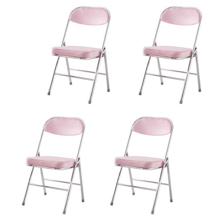 Chaise d'intérieur et d'extérieur moderne, chaises d'appoint de salle à manger à dossier ouvert sans accoudoirs en métal