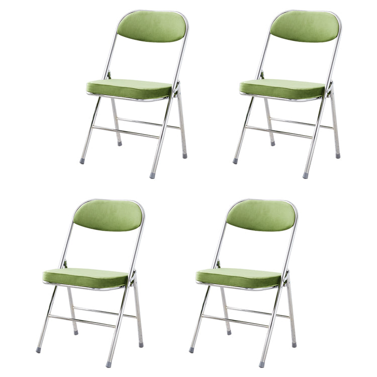 Chaise d'intérieur et d'extérieur moderne, chaises d'appoint de salle à manger à dossier ouvert sans accoudoirs en métal
