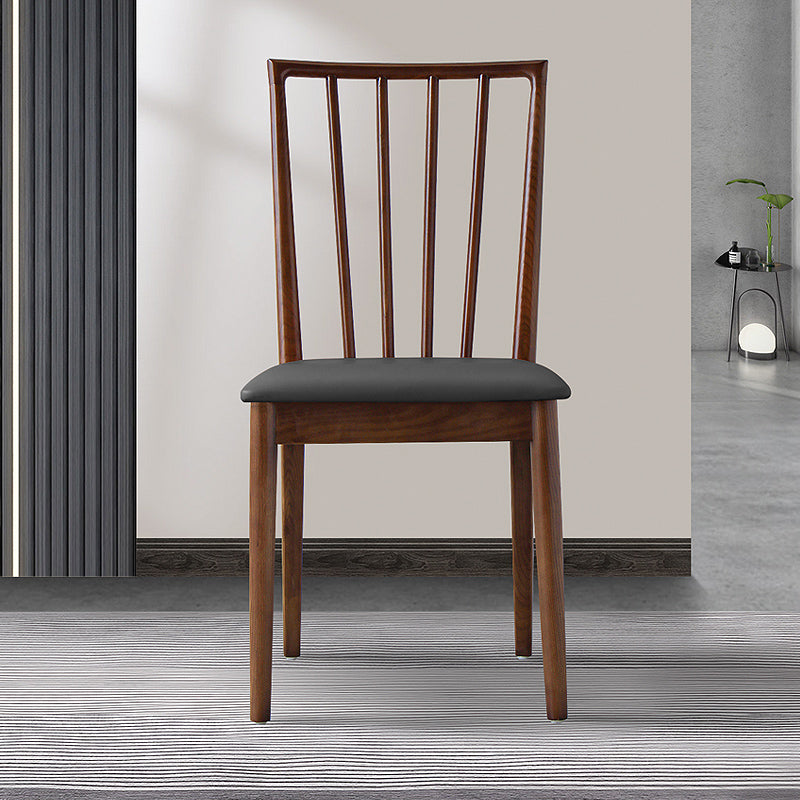 Chaises de salle à manger en bois de style moderne, chaise latérale empilable à dossier à lattes pour cuisine