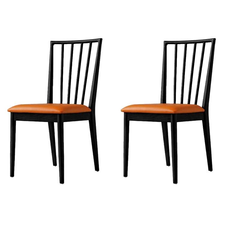 Sillas de comedor de madera de estilo moderno, respaldo de listones, silla lateral apilable para cocina