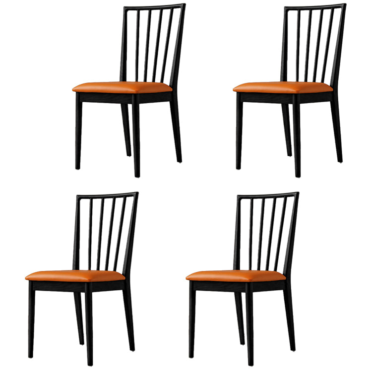 Sillas de comedor de madera de estilo moderno, respaldo de listones, silla lateral apilable para cocina