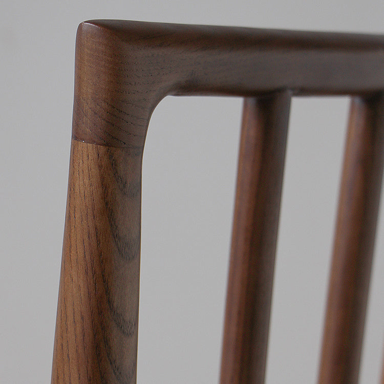 Sillas de comedor de madera de estilo moderno, respaldo de listones, silla lateral apilable para cocina