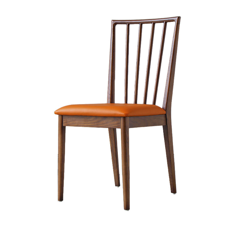 Sillas de comedor de madera de estilo moderno, respaldo de listones, silla lateral apilable para cocina