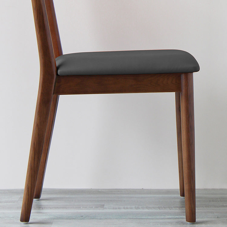 Sillas de comedor de madera de estilo moderno, respaldo de listones, silla lateral apilable para cocina