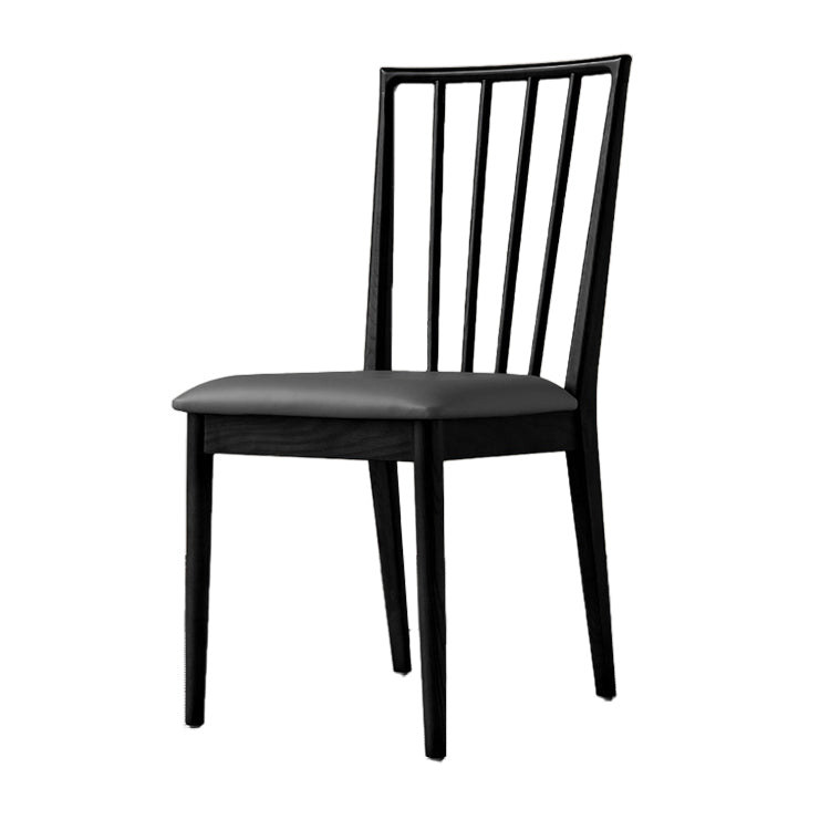 Chaises de salle à manger en bois de style moderne, chaise latérale empilable à dossier à lattes pour cuisine