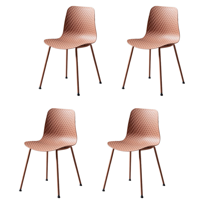 La salle à manger contemporaine en métal préside la chaise sans bras de salle à manger en plastique pour l'usage de restaurant