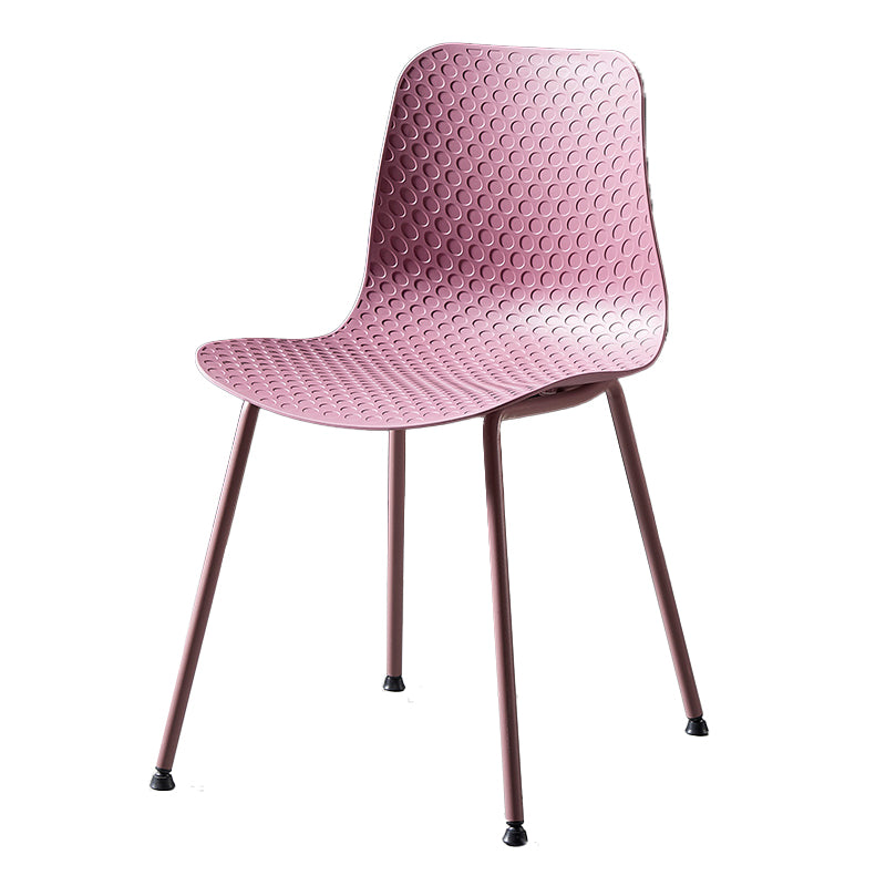 La salle à manger contemporaine en métal préside la chaise sans bras de salle à manger en plastique pour l'usage de restaurant
