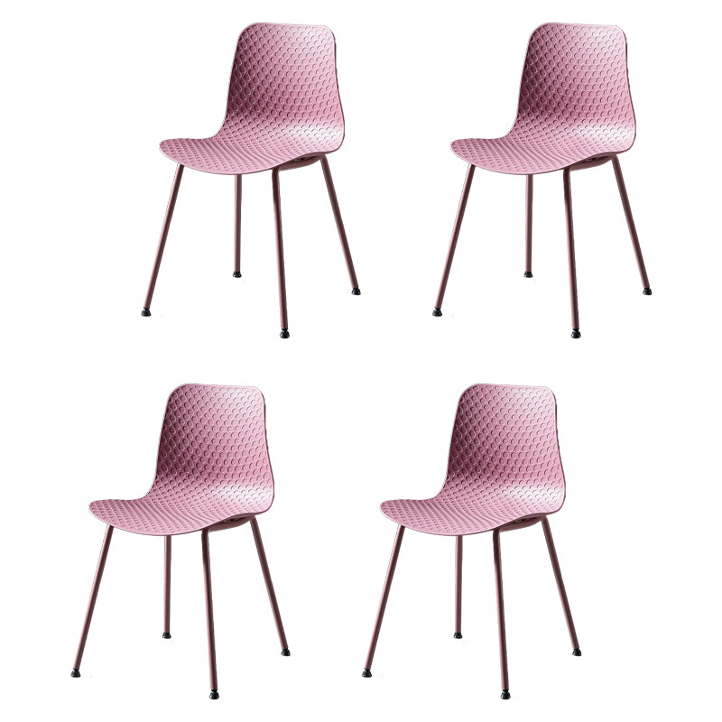La salle à manger contemporaine en métal préside la chaise sans bras de salle à manger en plastique pour l'usage de restaurant