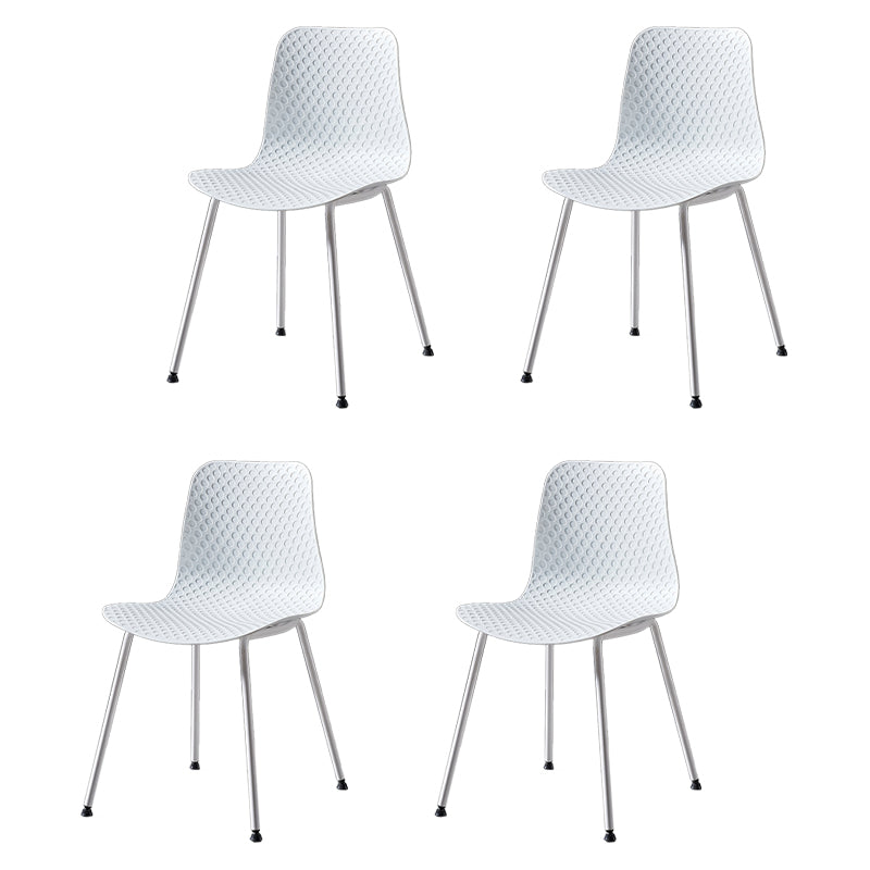 La salle à manger contemporaine en métal préside la chaise sans bras de salle à manger en plastique pour l'usage de restaurant